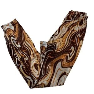 May Pink Women's Swirl Pattern Leggings Multicolor Casual